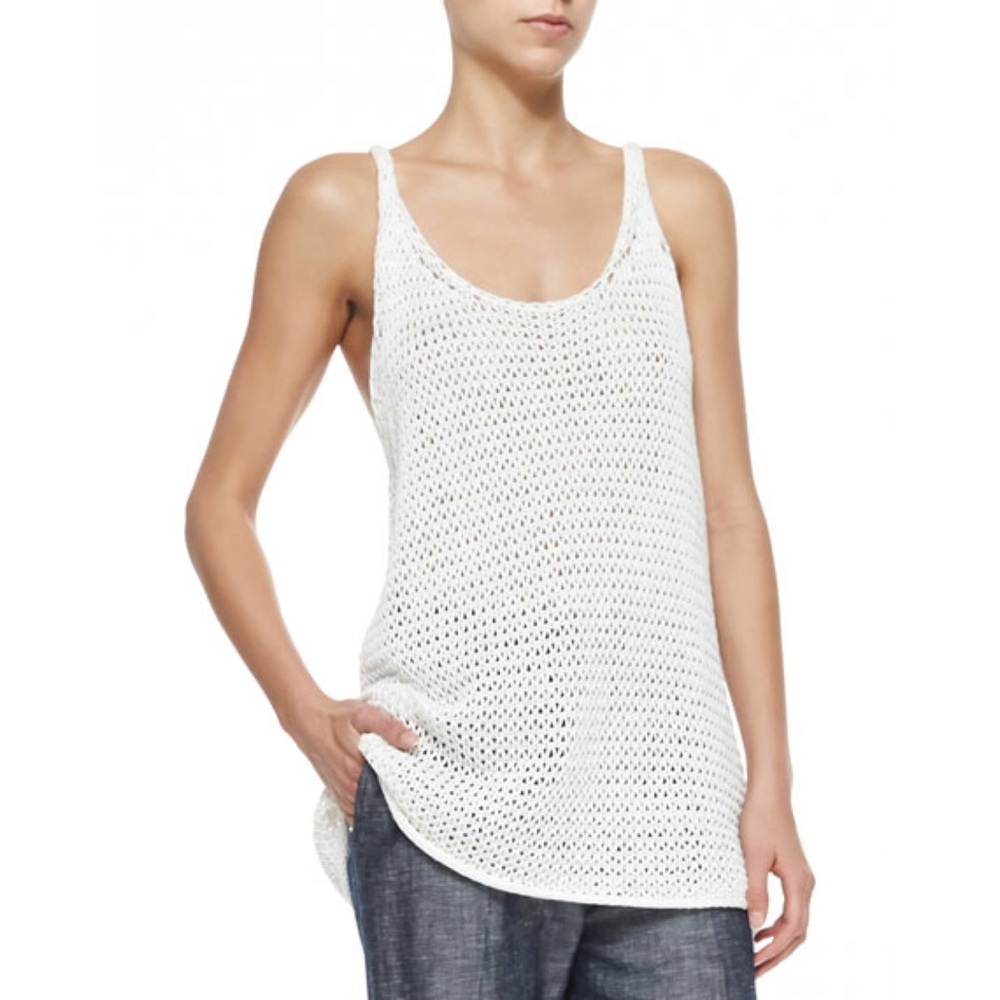 Rag & Bone Gray Loose Knit Tank 2 - Picture 1 of 8